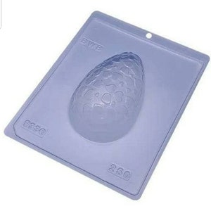 BWB 250g Valentine&#39;s Day Easter Egg Shaped Heart Textured 3 Part piece Chocolate Mold