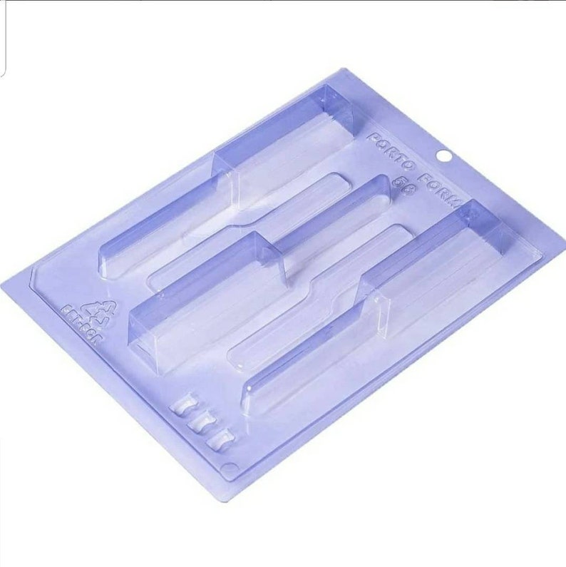 Elongated Vertical Lollipop Candy Chocolate 3 Part Mold