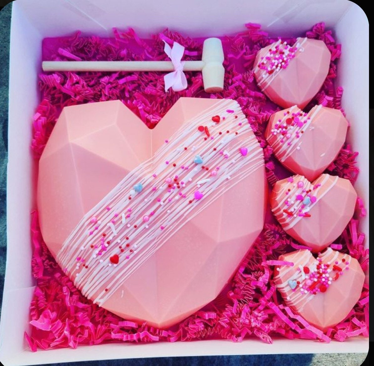 Breakable Chocolate Heart / Smash Heart / Valentines / Etsy