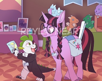 My Little Pony 8.5 x 11” Twilight Sparkle Spike Convention Print