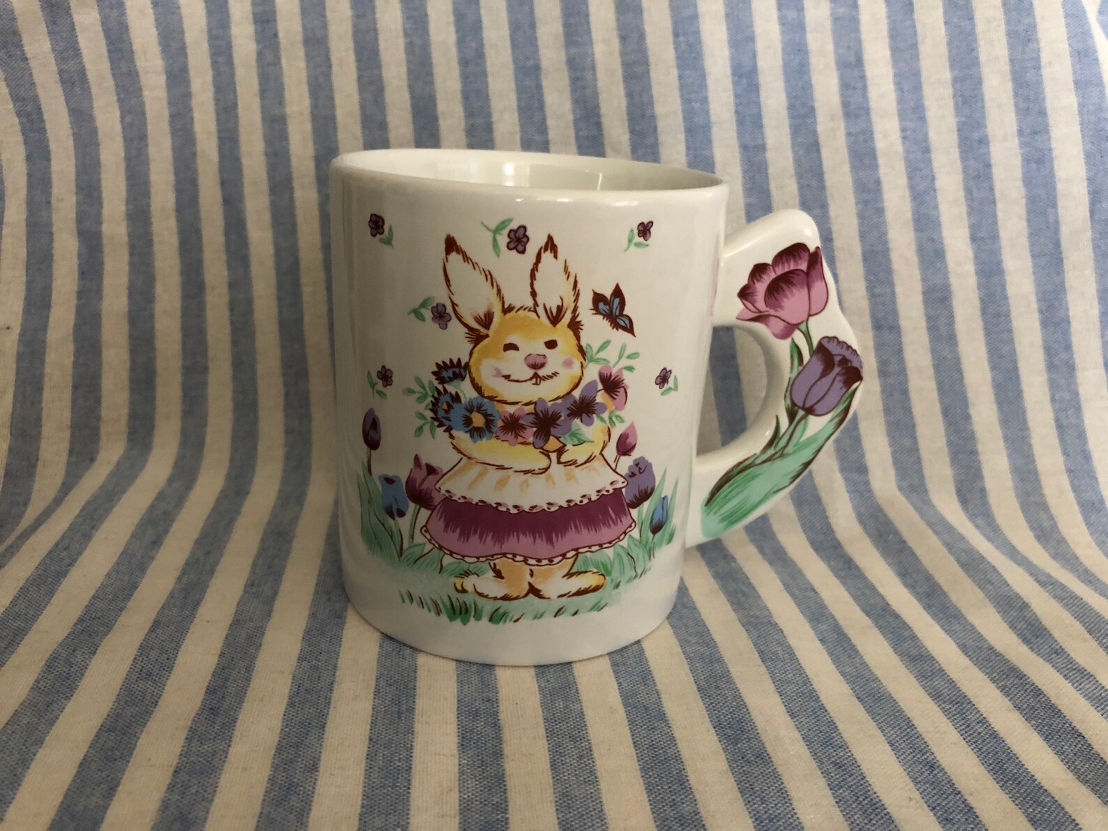 Vintage rabbit mug cup Etsy