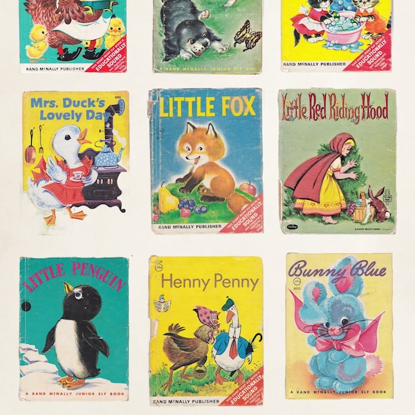 Vintage Children's Book Covers Sticker Sheet