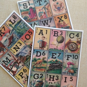 3 feuilles d'autocollants pour cartes alphabet