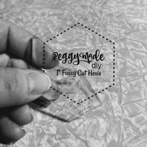 1&quot; Fussy Cut Hexie Template