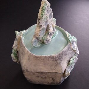 Hexagonal Ceramic Box Low Tide Handmade Gift image 6