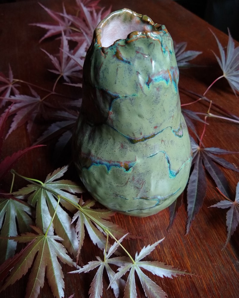 Handmade Ceramic Vase Woodland Terra Cotta Clay image 7