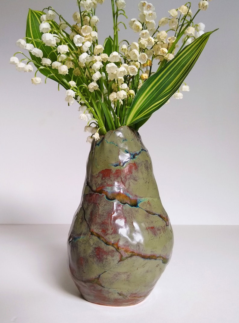 Handmade Ceramic Vase Woodland Terra Cotta Clay image 1