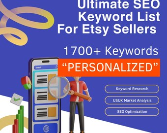 PERSONALIZED Ultimate SEO Keyword List of 2024, Keywords for Personalized Items, Etsy SEO, Keyword Research