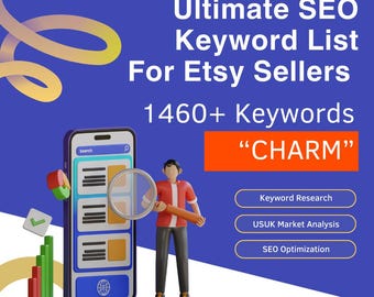 CHARM Ultimate SEO Keyword List latest update, Keywords for Invitation, Etsy SEO, Keyword Research