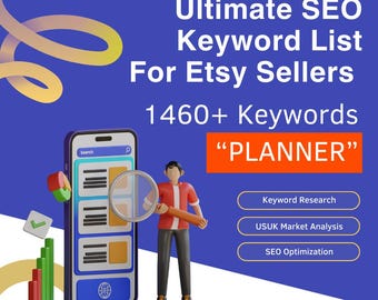 PLANNER Ultimate SEO Keyword List latest update, Keywords for Invitation, Etsy SEO, Keyword Research