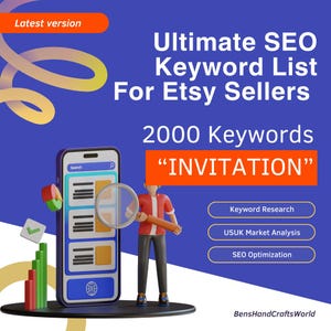 INVITATION Ultimate SEO Keyword List latest update, Keywords for Journal, Etsy SEO, Keyword Research