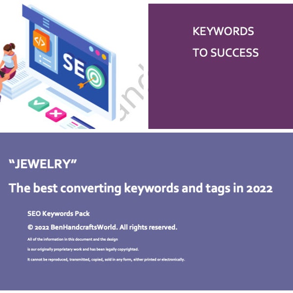 JEWELRY the top converting keywords of 2022 with search metrics, keywords for Jewelery, Etsy SEO, Etsy Marketing