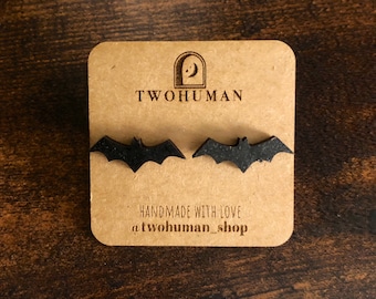 Boucles d’oreilles bat | boucles d’oreilles en bois | Bijoux d’Halloween