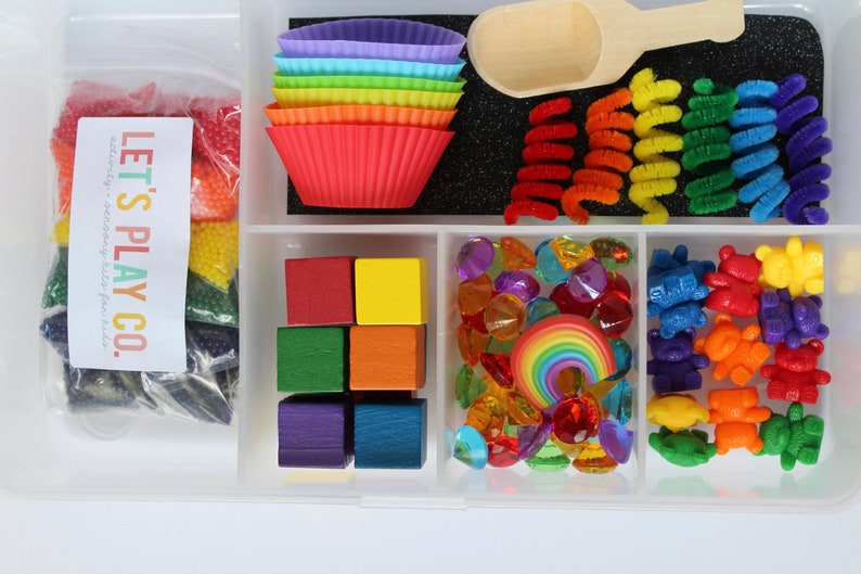 Sensory Kit  Sensory Bin  Sensory Box  Rainbow  Water Bead image 0