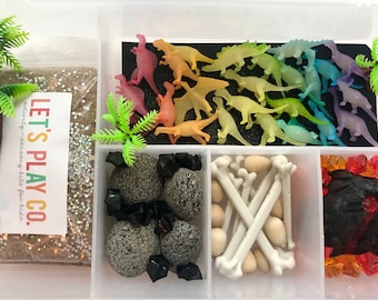 Sensory Bin | Sensory Kit | Sensory Box | Dinosaur | Sand | Busy Box | Glow | Preschool | Kids Gift | Play | Sort | Dino |