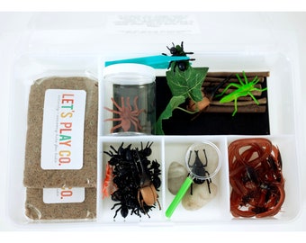 Sensory Kit | Deluxe Play Box | Bugs | Water Bead | Sand | Busy Box | Sensory Bin | Montessori | Quiet Bin | Kids Gift | Imaginative Play