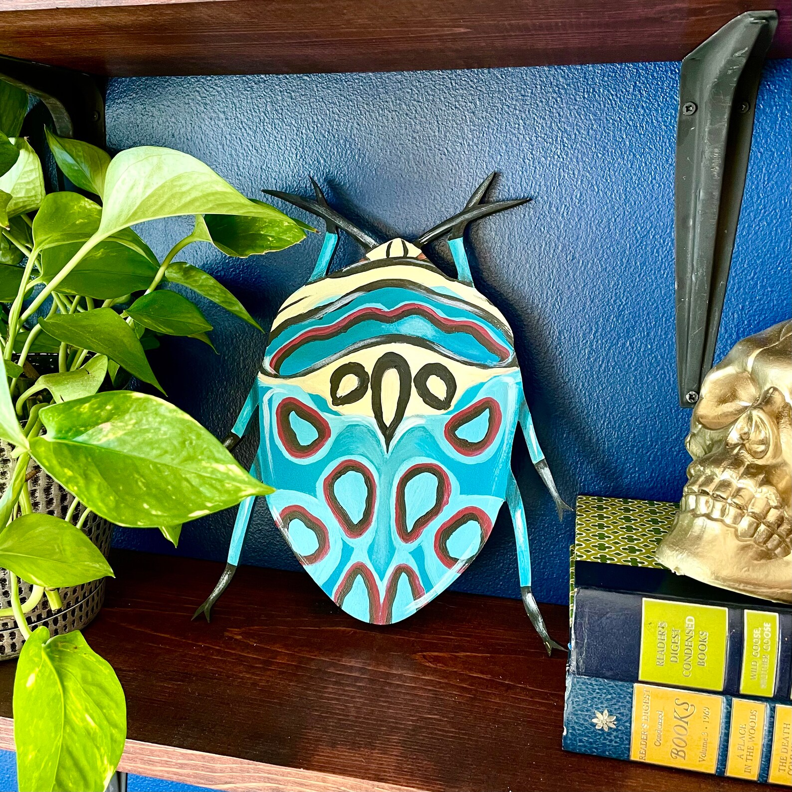 Handpainted Picasso Bug Wall Art Cottage Core and Boho Etsy