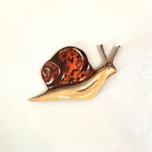 Handmade Snail Print Magnet | Refrigerator Magnets | Office Magnets | Dorm Room Magnets | Cottage Core