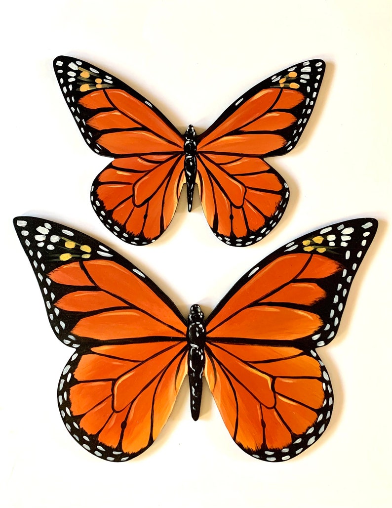 Handpainted Monarch Butterfly Wall Art Cottage Core and Etsy
