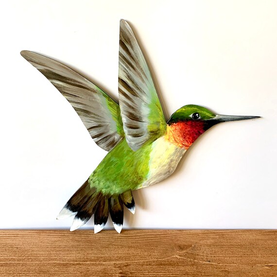 Custom Hand-Painted Hummingbird | Etsy