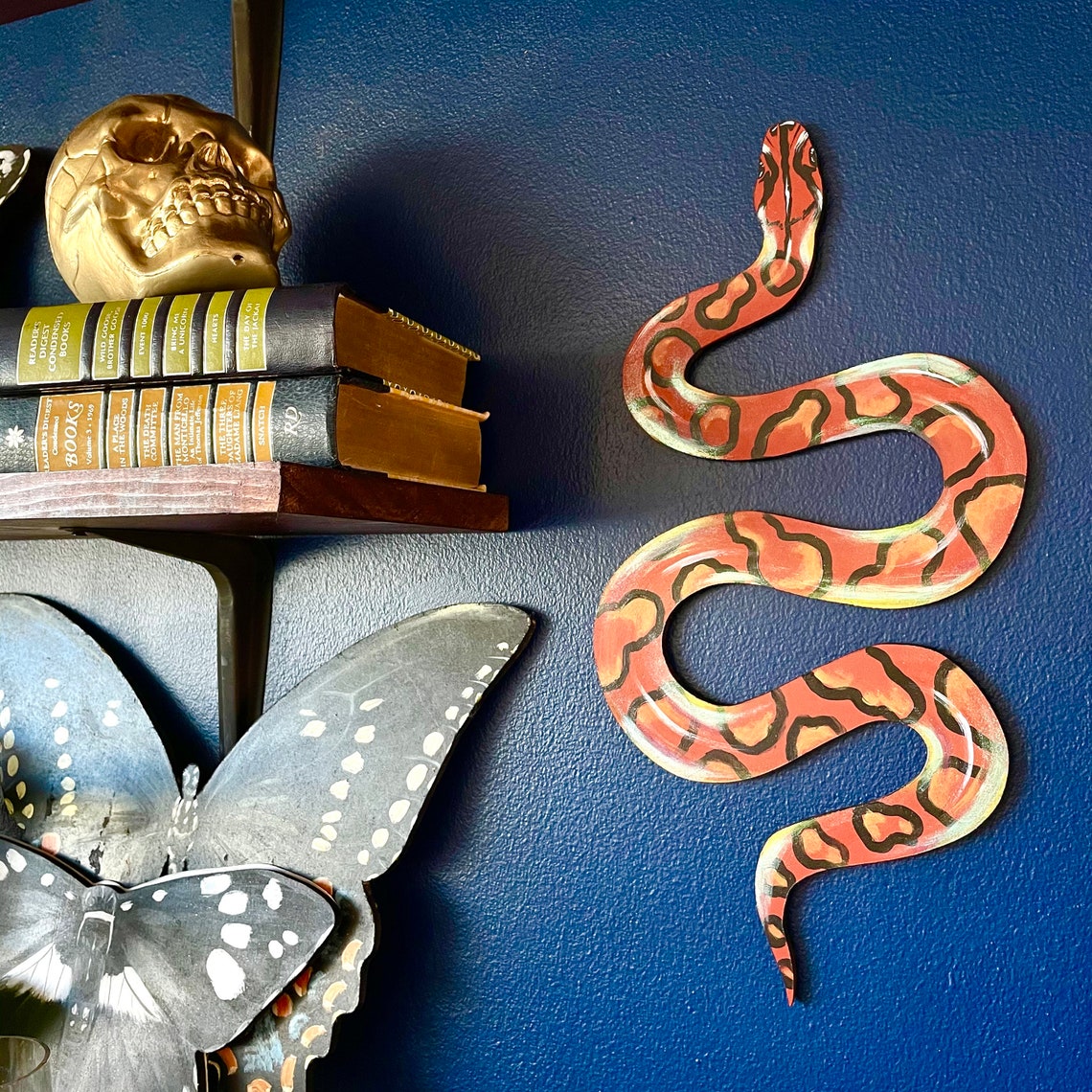 Custom HandPainted Snake Wall Decor Boho and Cottage Core Etsy