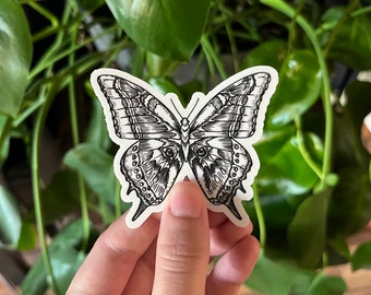 Swallowtail Pen Illustration Sticker | Laptop Decal | Washable Sticker