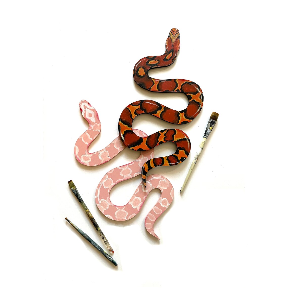 Custom HandPainted Snake Wall Decor Boho and Cottage Core Etsy