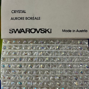 Factory Pack Swarovski Crystal Clear AB 7mm Disco Ball Beads Round 5003 Beads; 288pcs; NIB; Vintage!