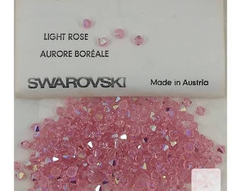 Light Rose AB ,6mm ,Bicone ,5301 ,Beads; 360pc; Vintage Swarovski Crystal Factory Pack