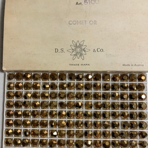 Factory Pack, Swarovski, Crystal, Comet OR, 7mm, Lentil, 5109, 144 Beads, Vintage, tablet, aspirin, bead, solid gold