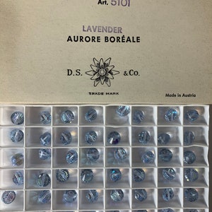 Lavender AB,  8mm Faceted Lentil 5101 Beads; 144 Beads; Aspirin or Tablet Bead! Vintage! Swarovski Crystal Factory Pack