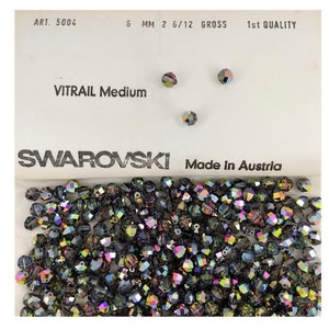 Factory Pack, Swarovski Crystal, Vitrail Medium, 6mm Geometric Cut Round 5004 Beads; 360pcs;  NIP; Vintage!