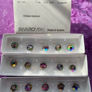Swarovski Mini Pack, Vitrail Medium 16mm Faceted Round 5000 5 Beads