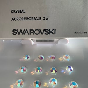 12pc Swarovski Crystal AB 2X 8mm Lentil 5100 Beads; or  288pc Swarovski factory pack; Vintage! Iridescent