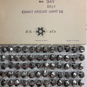 Factory Pack Swarovski Crystal Comet Argent Light 2x 10mm Lentil 5101 72  Beads; Vintage; aka tablet or aspirin bead