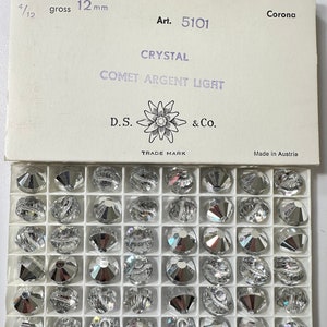 Factory Pack Swarovski, Crystal Crystal Comet Argent  Light, Crystal CAL ,12mm ,Lentil,  5101 , Beads; 48pcs; Vintage; tablet , aspirin bead