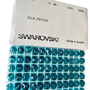 Blue Zircon 10mm Tablet 5101 Beads; 144pc; Vintage! Bluish Green Swarovski Crystal Factory Pack