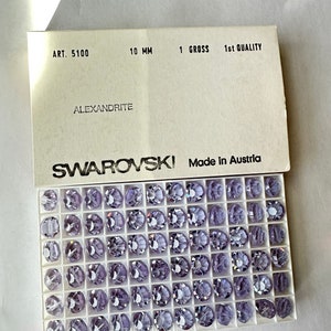 Factory Pack, Swarovski, Kristal, Alexandriet, rond, Linzen, 5100, Kralen, 144 kralen, Vintage, Zeldzaam, Tablet, Aspirine, Kraal