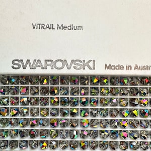 7mm Factory Pack Swarovski Crystal Vitrail Medium 7mm Geometric Cut Round 5004 Beads; 288pcs; NIB; Vintage!