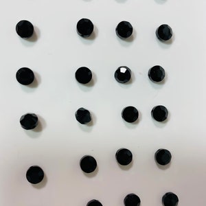 24pc Swarovski Crystal Jet  6mm Faceted Lentil 5100 Beads; or 360pc Swarovski Factory Pack; Aka Aspirin or tablet bead