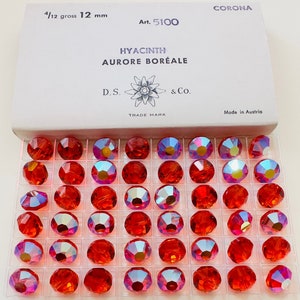 Factory Pack, Swarovski ,Crystal, Hyacinth AB , 12mm, Lentil, 5100 , Beads, 48 beads,  aspirin ,tablet, 5100