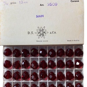 4pc, Swarovski Crystal,  Siam, 13mm,  Dome, Drop, Shaped beads, Art 5509,  or, Swarovski Factory Pack 36 beads,  Vintage!