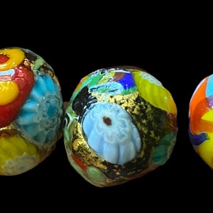 Q1, 1900’s vintage Ercole Moretti trade beads, old stock, Vintage Murano African Millefiori trade beads, vintage Millefiori trade beads