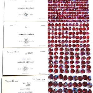 Light Siam AB Lentil 5100 Beads; Vintage,  Swarovski Crystal Factory Pack,  Rare! Tablet ,Aspirin Beads, 8-14mm