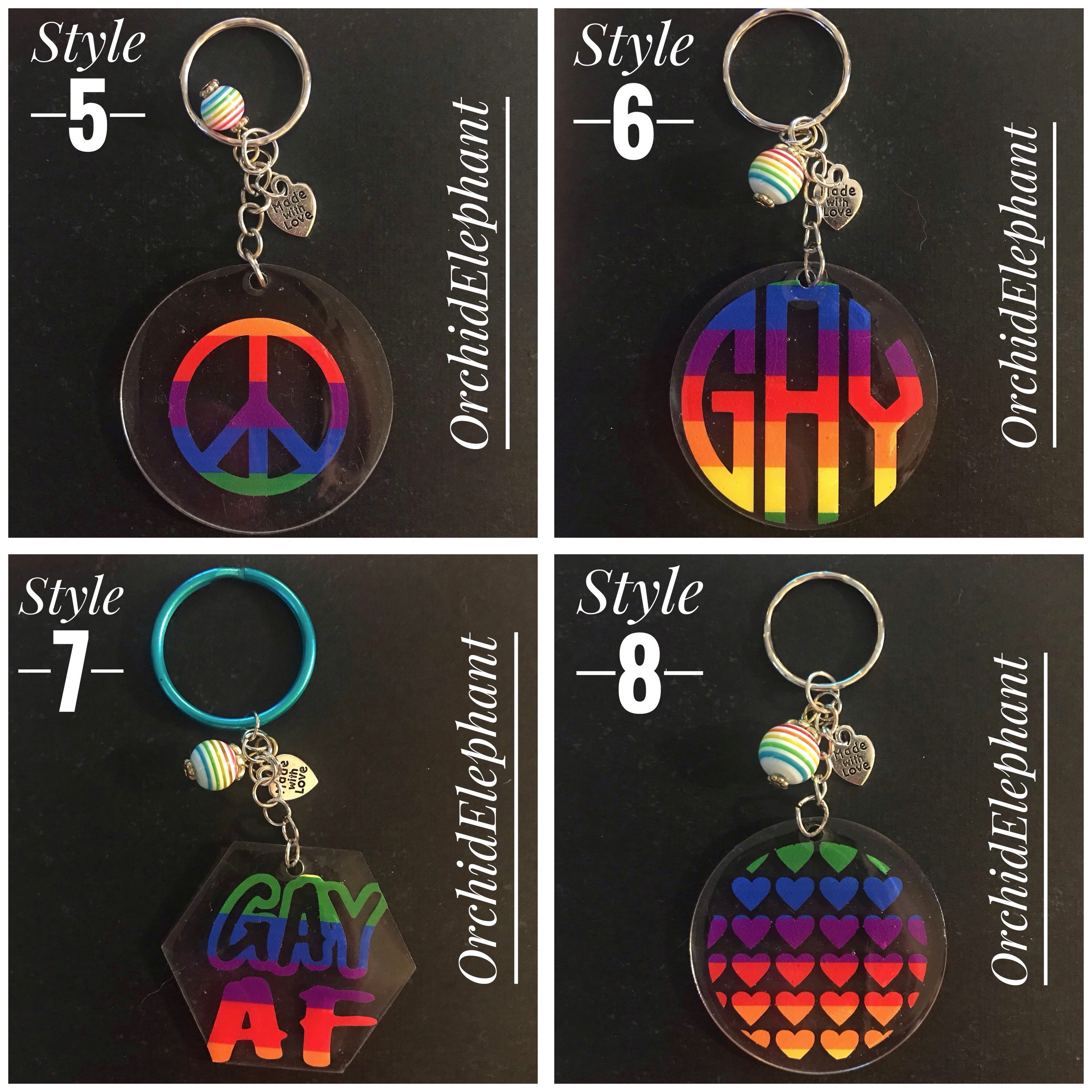 PRIDE Keychains Etsy