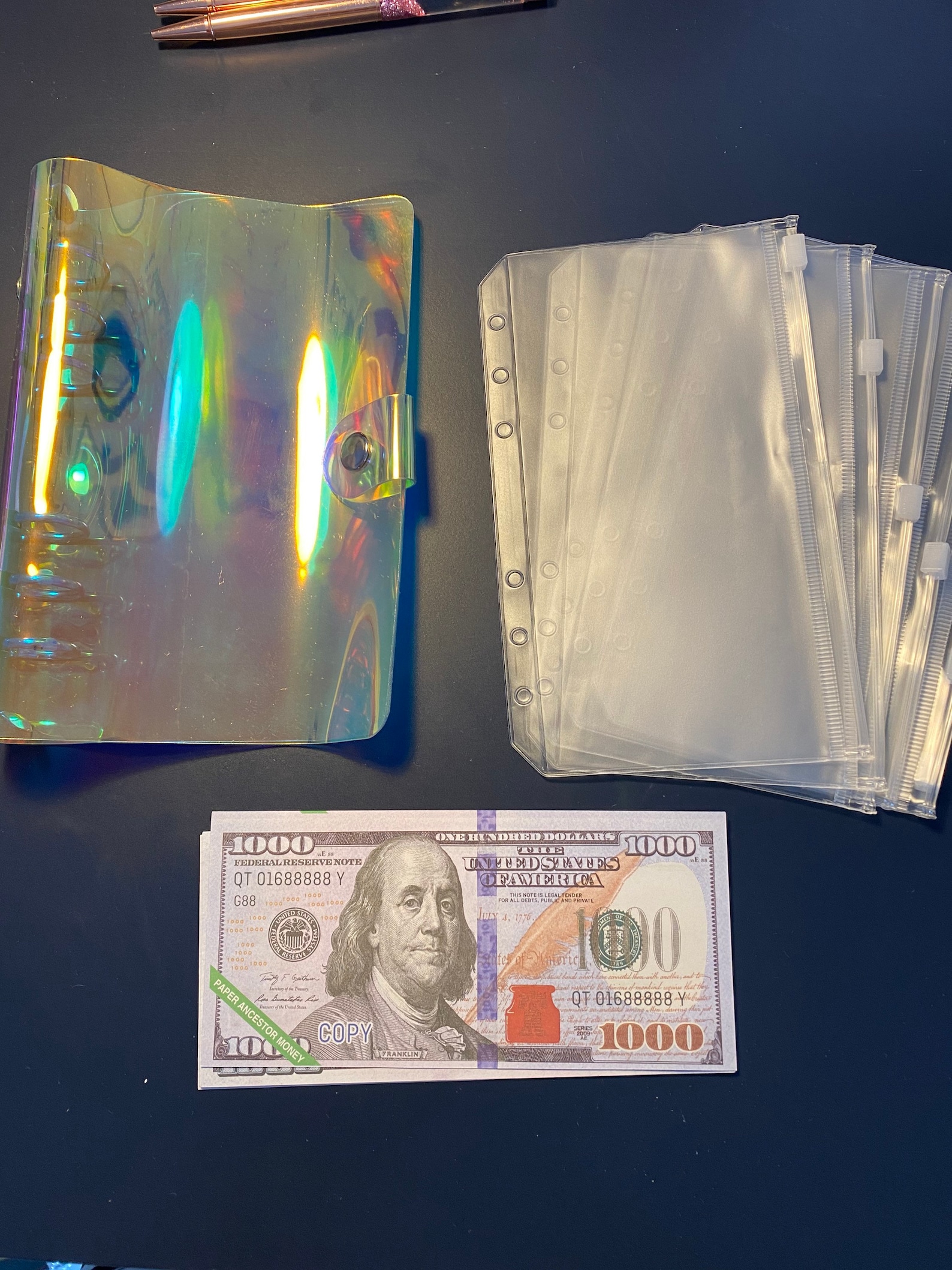 Cash stuffing binder with pouches Etsy