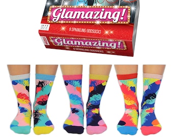 United Oddsocks Foot Kandy Everyday Women Size 4-8 UK Six Socks All Odd Gift Box 