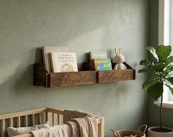 Scaffale Montessori, Libreria per bambini, Libreria Montessori, Libreria per asilo nido, Scaffale frontale, Libreria in compensato, Scaffale organizer per libri