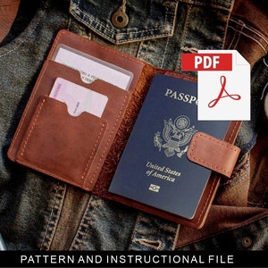 Passport holder pattern,Leather passport holder pattern,Passport holder pdf,Passport holder template,Personalized passport holder pdf