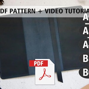 A4 notebook cover leather pattern,Leather notebook pdf pattern,Leather journal pattern,Notebook cover pdf,Journal notebook sewing pattern